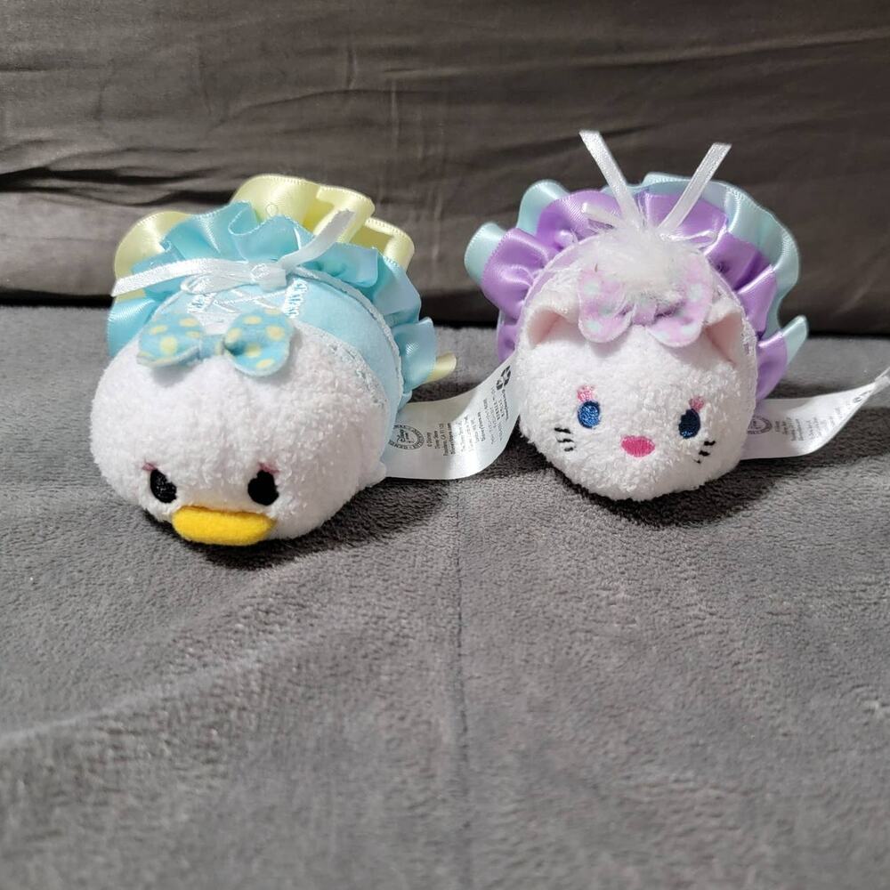 Disney Tsum Tsum Pastel Dresses Easter Spring Daisy Duck Marie Aristocats Plush